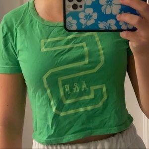 vintage green abercrombie crop top 💚💚